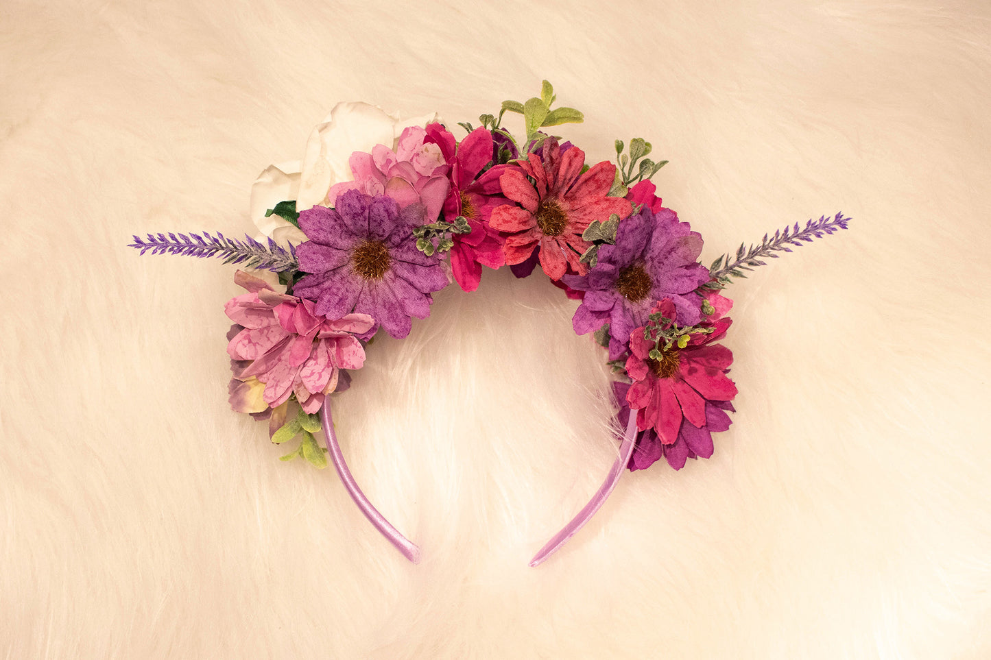 Mystic Violet - Dark Purple Flower Headband | Handmade Hair Accessory for Magical and Elegant Styles | by Odette Design