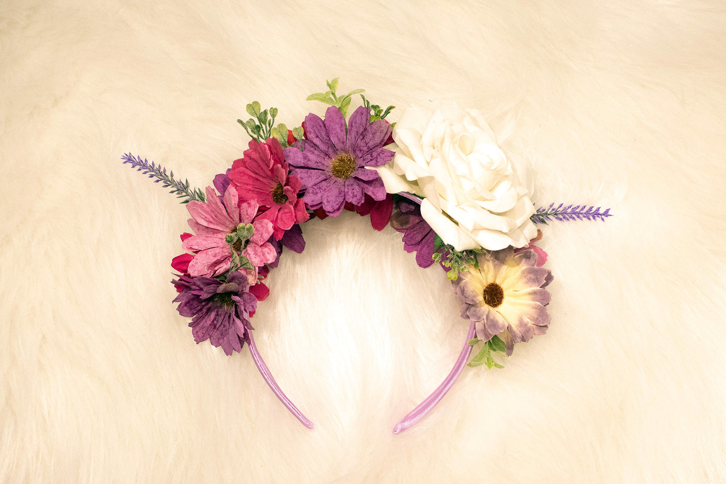 Mystic Violet - Dark Purple Flower Headband | Handmade Hair Accessory for Magical and Elegant Styles | by Odette Design