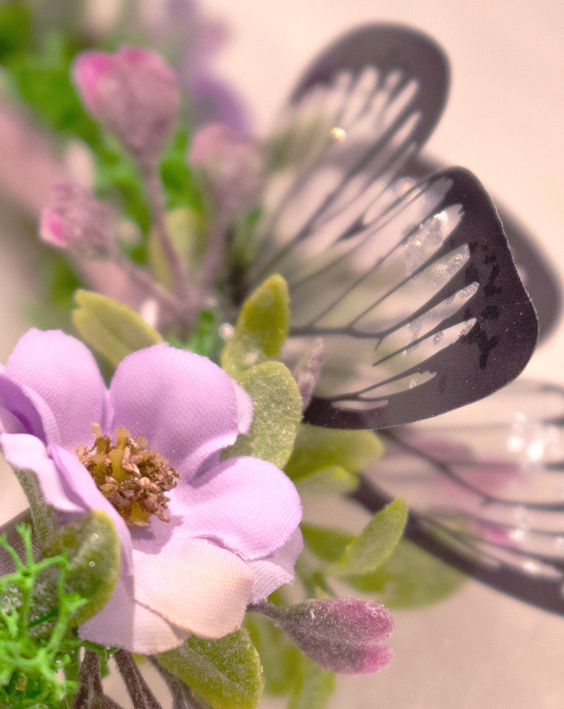Twilight Meadow - Lilac Moss Flower Headband | Handmade Hair Accessory for Magical and Elegant Styles