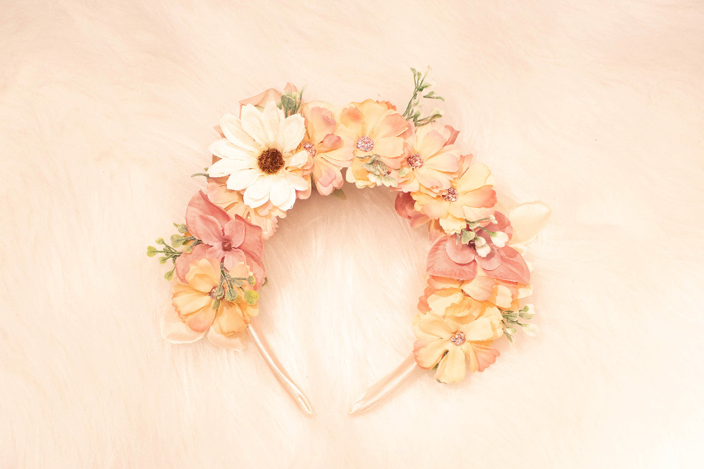 Faded Elegance - Old Pink Flower Headband | Handmade Hair Accessory for Magical and Elegant Styles | by Odette Design