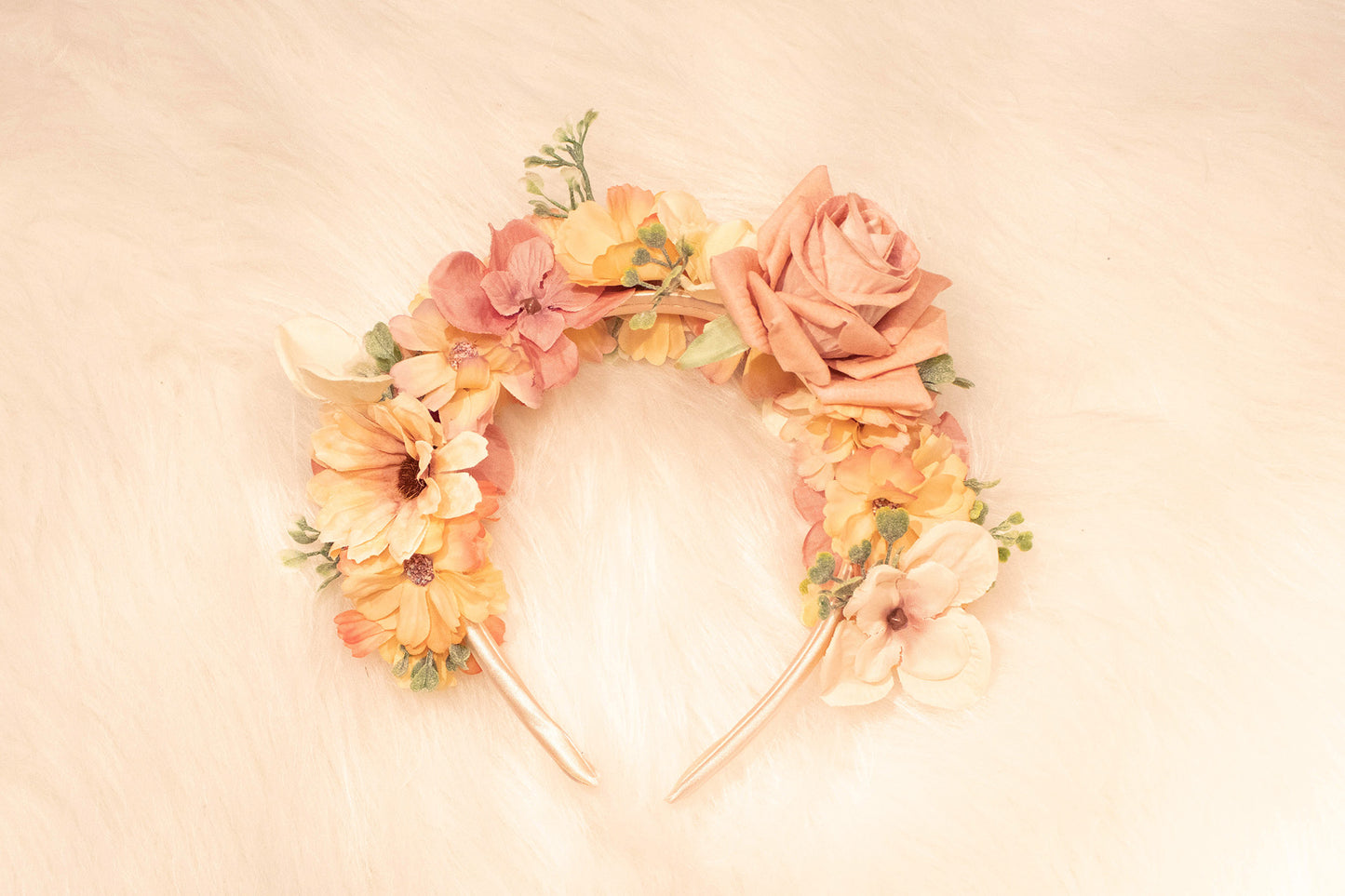 Flower headband Old Pink