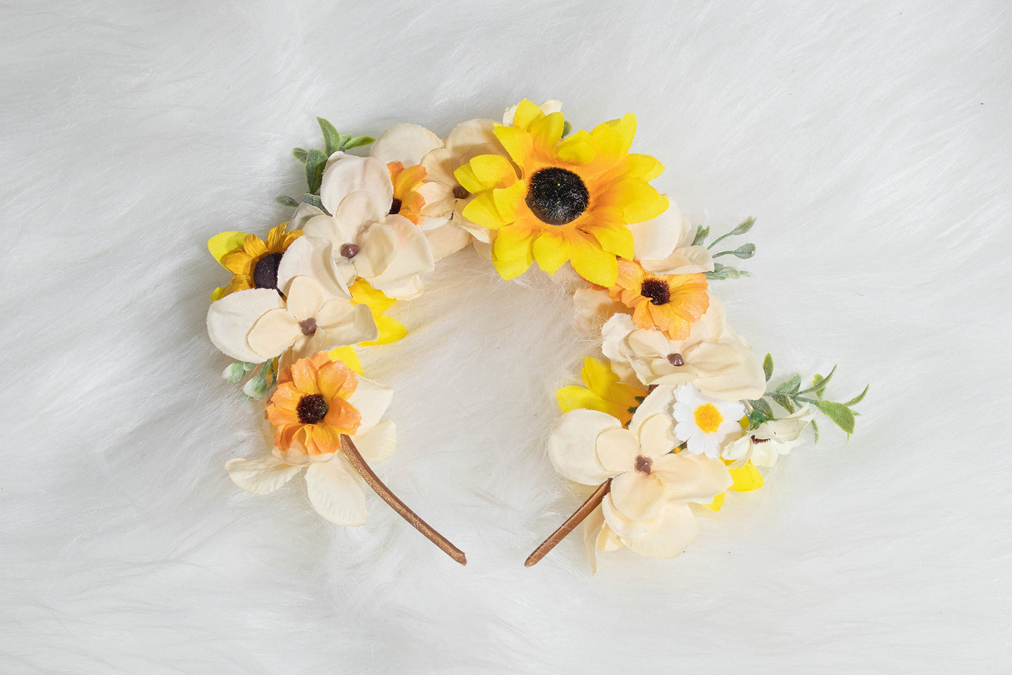 Oranje Bloemen Haarband